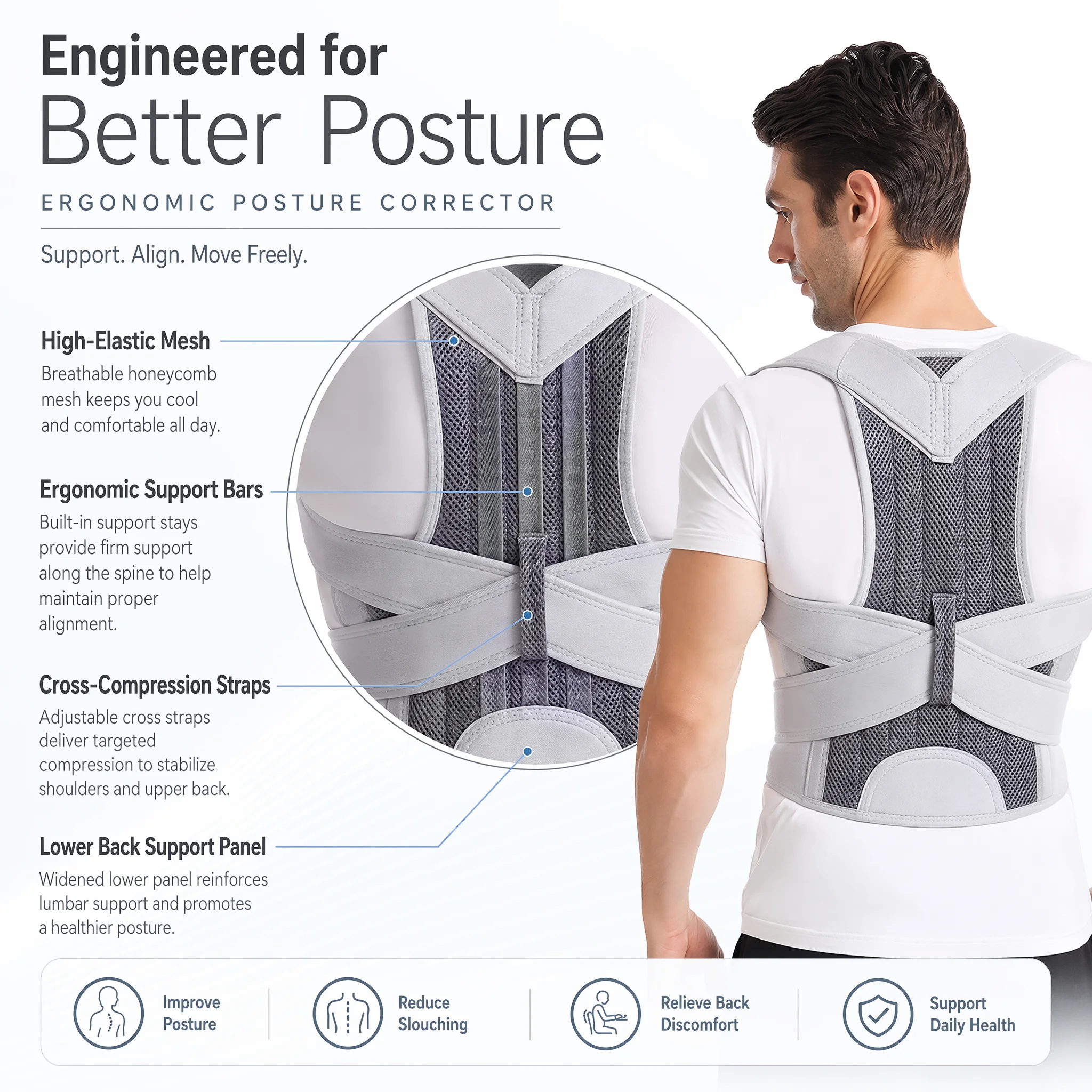 Correttore di Postura Regolabi - Posture Corrector Back Brace recensione e prezzo